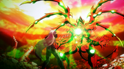 Issei charging up the cannon in his chest using 'Boost'