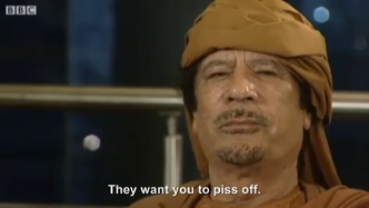 Hitler interviews Gaddafi