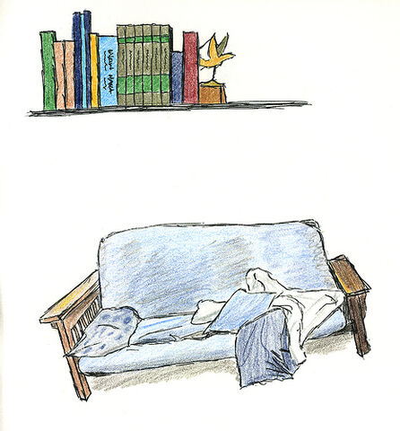 File:Bookshelf and Futon.jpg