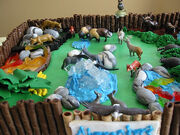 Detail on zoo cake