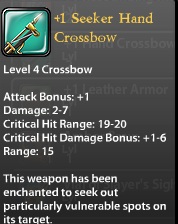 1 Seeker Hand Crossbow
