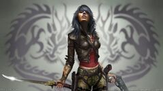 883365-blue-hair-fantasy-art-tattoos-video-games-wet-video-game-women