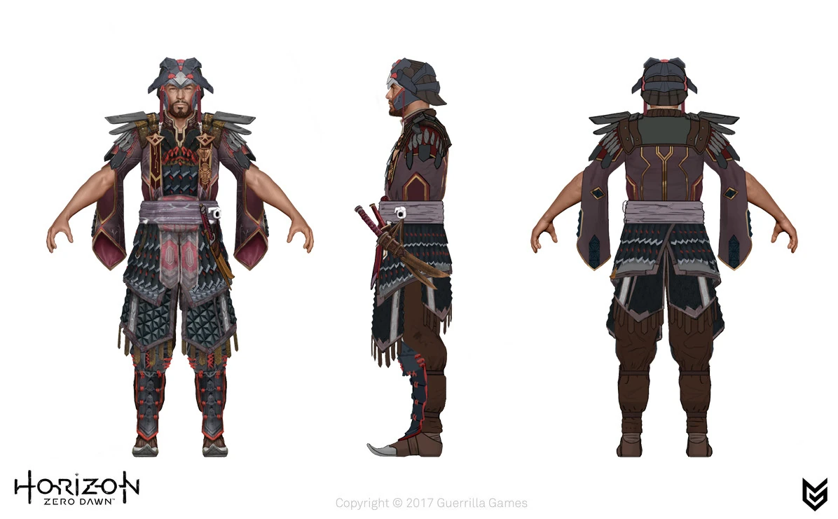 horizon zero dawn carja storm ranger outfit and carja mighty bow