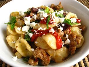 Pasta with italian sausage