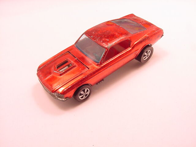 File:68 Custom Mustang HK red Open Hood Flyin Colors.jpg