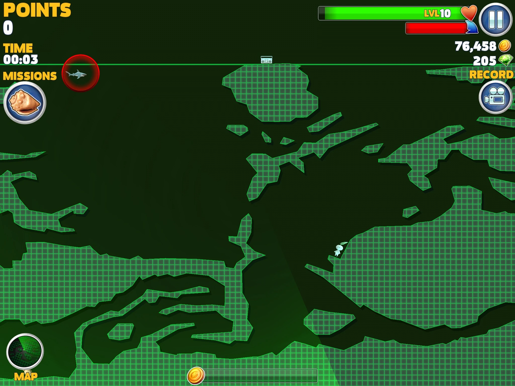 Затонувшие предметы в hungry shark evolution карта