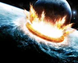 Planets Colide Together