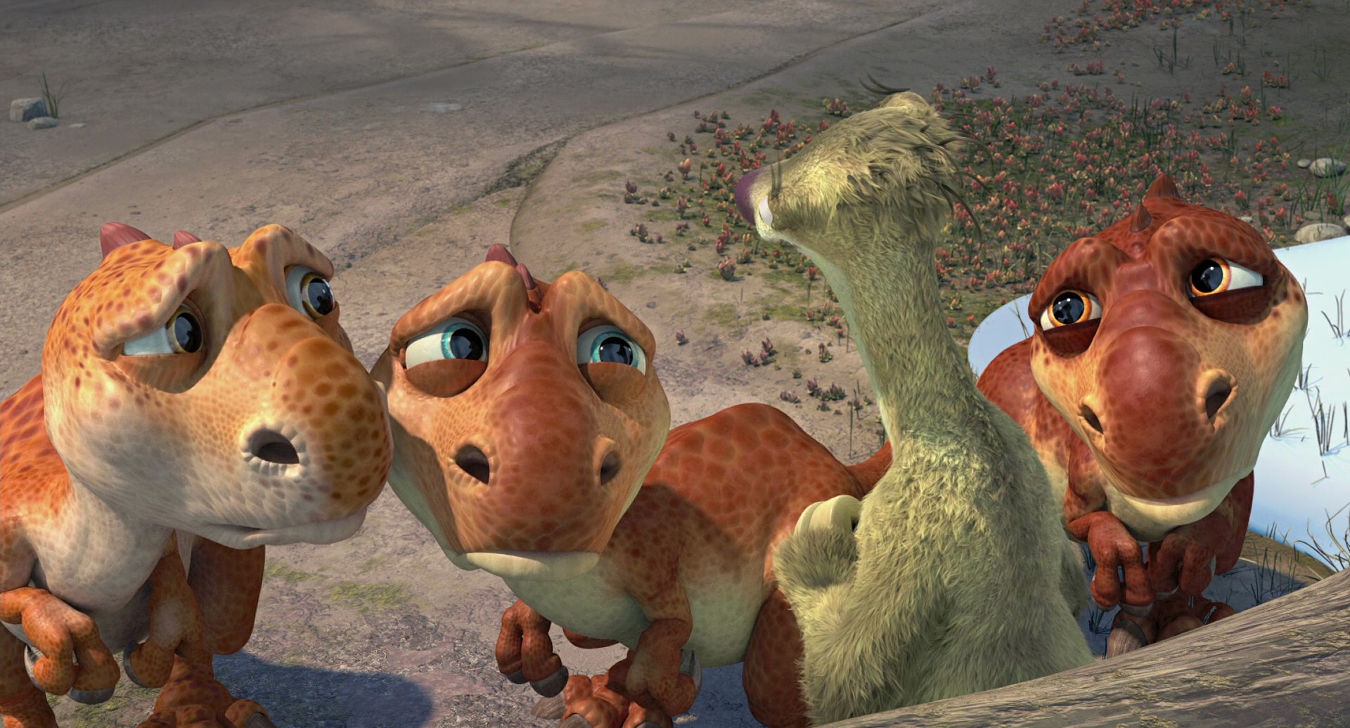 Image Baby Dinos Making Sad Faces At Sid Ice Age Wiki Fandom