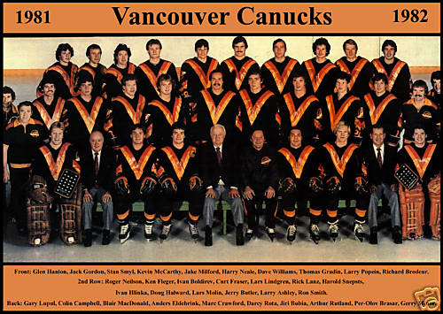 Image result for 1982 vancouver canucks