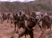 Hostile African tribe