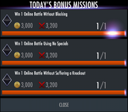 Completing bonus missions