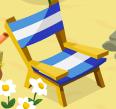 Blue beach chair