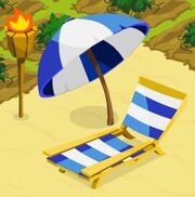 Blue lounge chair