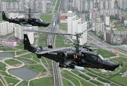 Ka-50 helicopters over Moscow