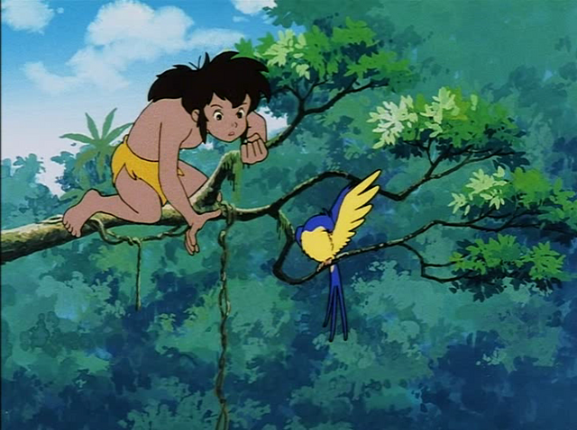 File:Mowgli Catching a Bird.png