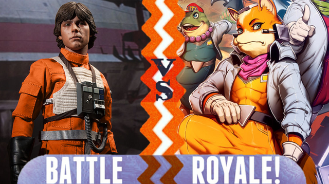 File:Battle Royale Luke Skywalker VS Fox McCloud.png