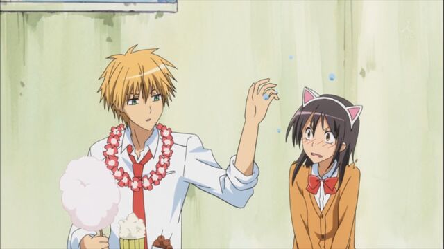 File:Takumi and misaki during the yumesaki festival.jpg