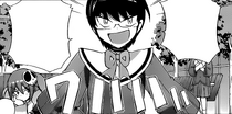 Keima laughing in pride