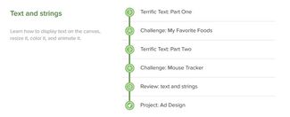 8 text and strings