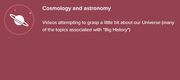 Cosmology and astronomy