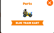 Blue train kart