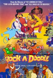 Simba Timon and Pumbaa's adventures of Rock A Doodle Poster