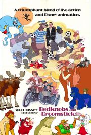 Simba, Timon and Pumbaa's adventures of Bedknobs and Broomsticks Poster