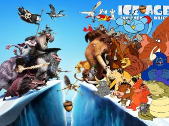 Simba, Timon, and Pumbaa's Adventures of Ice Age Continenal Drifit