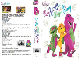 Barney's Run, Jump, Skip and Sing! VHS Cover