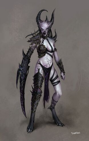 Diablilla 03 Warhammer Online por Daarken