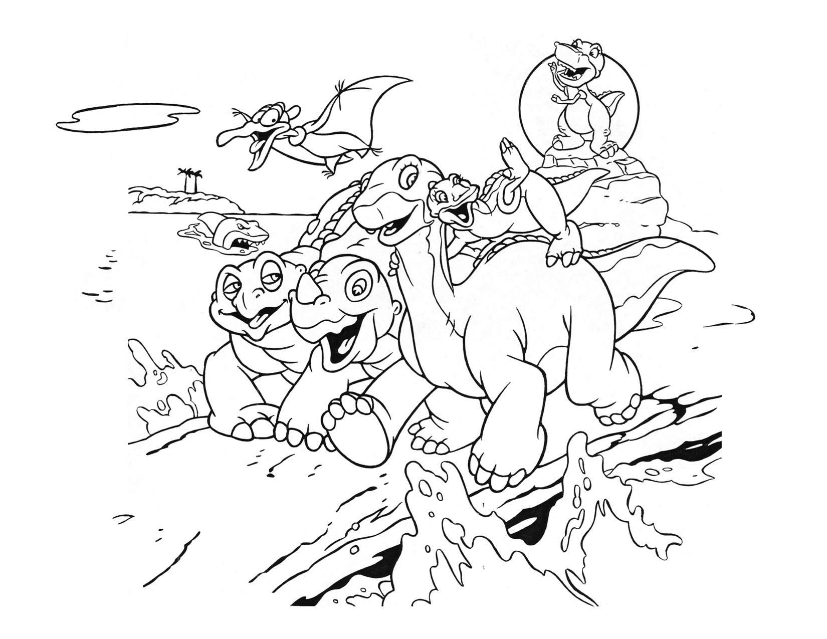 Image Coloring Page 2 movie 5.png Land Before Time Wiki FANDOM