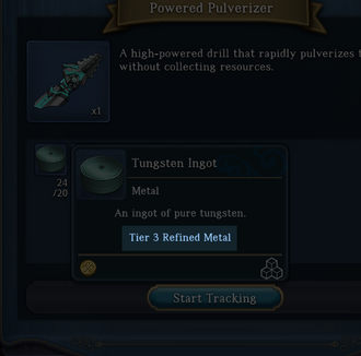 Landmark Tier detail crafting