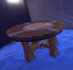 Small Painted Table prop placed