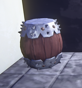 Large Barrel prop placed
