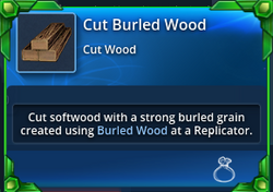 Cut-burled-wood