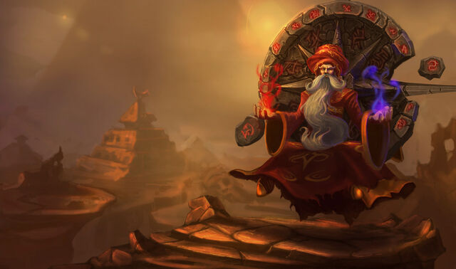 Fichier:Zilean duDésertdeShurimaSkin.jpg