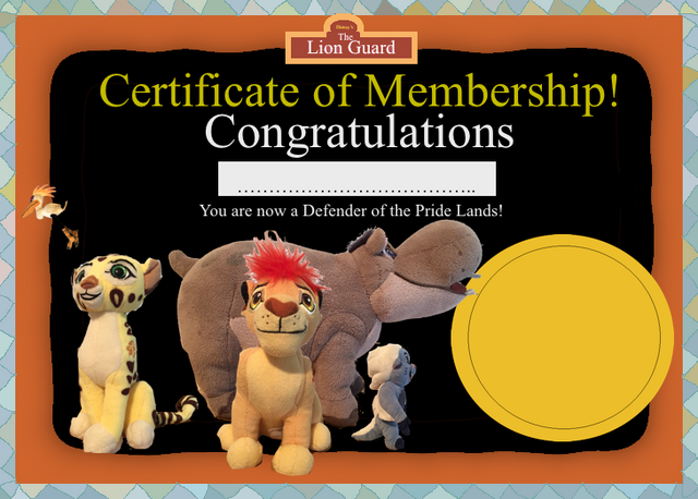 File:The Lion Guard Certificate of Membership (Fan-made).png