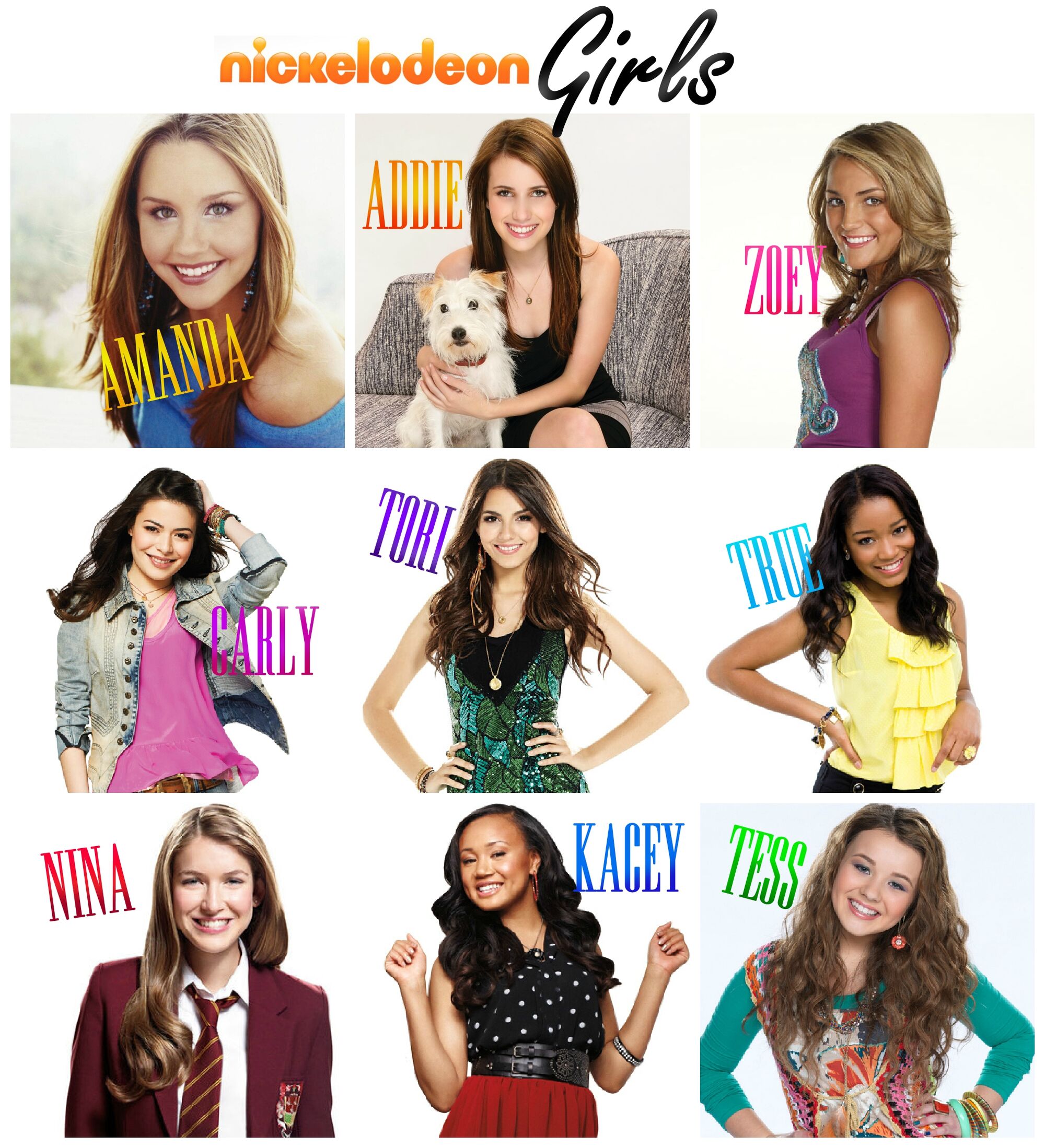 Image Nickelodeon Girls Collage Names.jpg Liv and Maddie Wiki