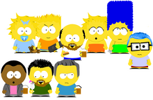 South park crossover simpsons by bluegirl456