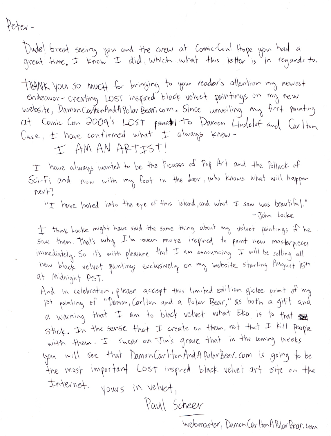 Image - Exemple de lettre de Paul Scheer.jpg Lostpedia Image - Exemple de lettre de Paul Scheer.jpg Lostpedia