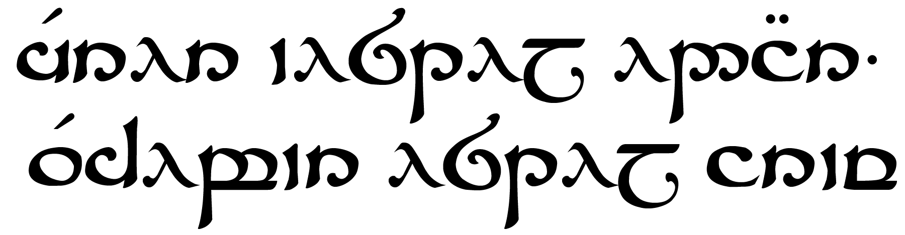 One Ring Quenya Sindarin One Ring Quenya Sindarin