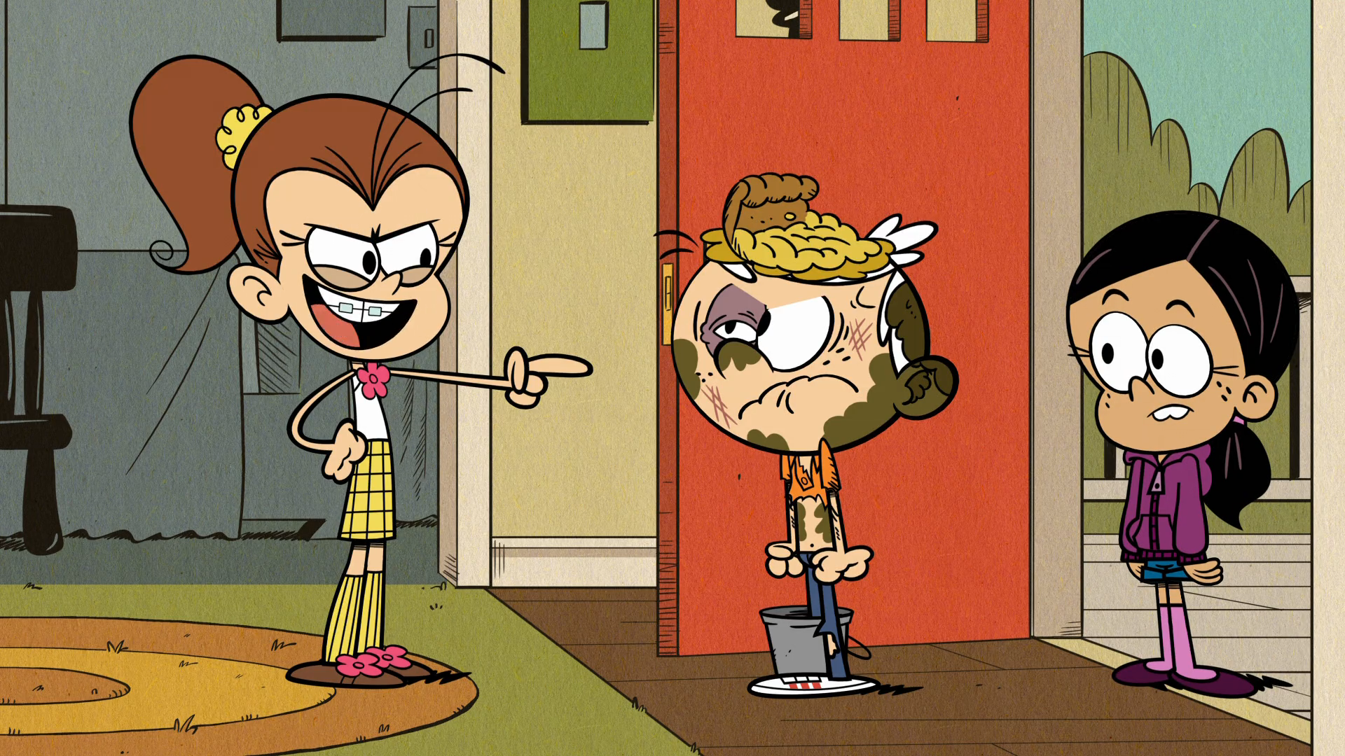 Image  The Loud House April Fools Rules Luan Loud points and laughs