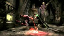 Eliot battles Superman (Earth-3)