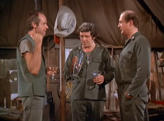 File:MASH episode 6x22 - Roy DuPree tries out the Still with BJ and Charles.png