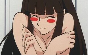 Sayaka-covers-her-boobs