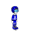 Blue hockey gear