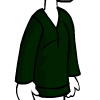 Collarless Long-Sleeved Black Shirt