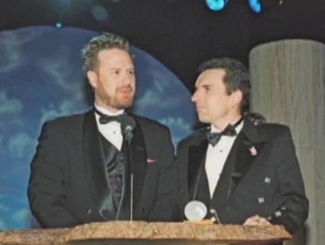 File:Dan and Swampy accept an award.jpg