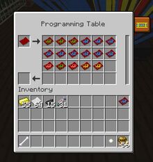 Programming Table GUI