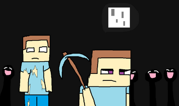 Ender steve and herobrine
